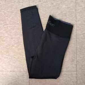 Calvin Klein Charcoal Pinstripe Leggings New Neverworn